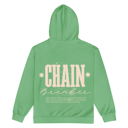 The God Breaks Chains Zipped Hoodie